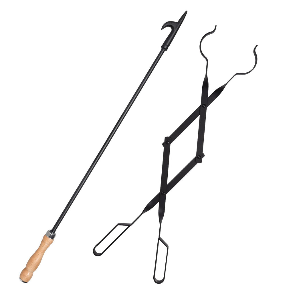 Fireplace Poker Stick and Tongs