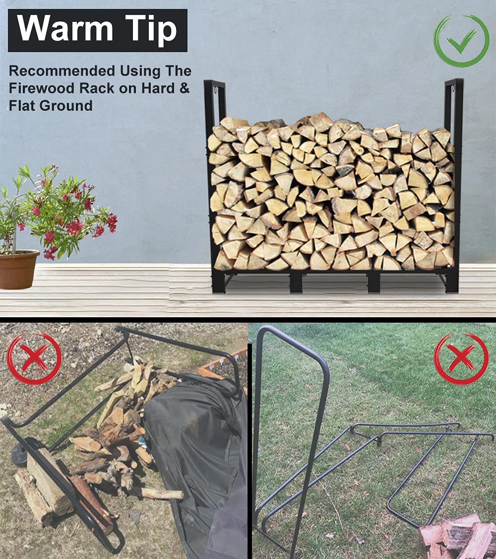 Outdoor Firewood Rack - 4Ft